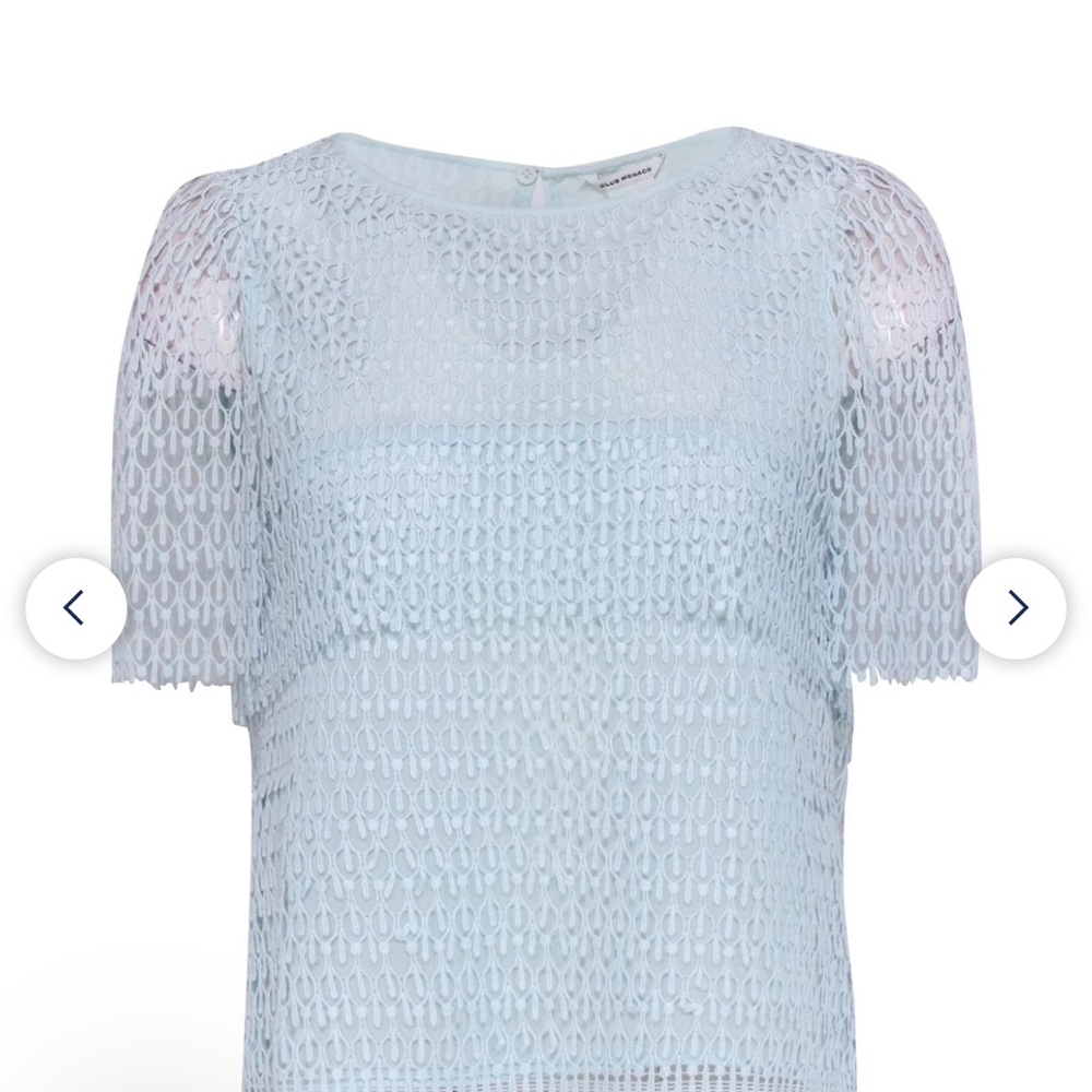 Club Monaco Light Blue Lace Women Top